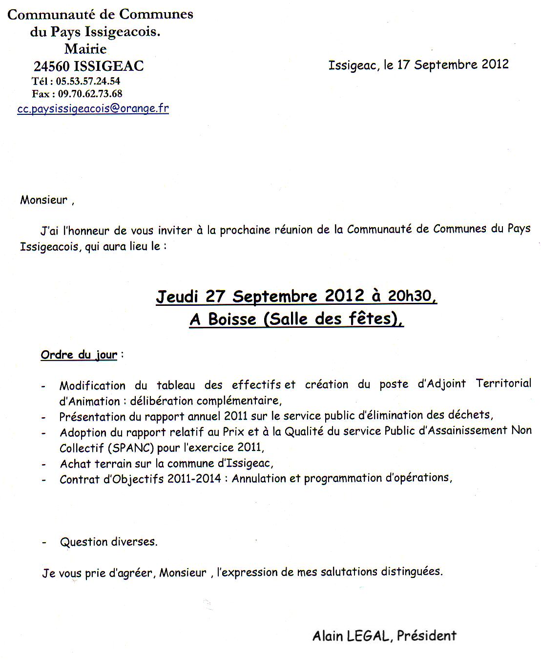 procès verbal de rencontre